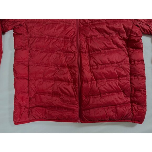 Uniqlo Ultralight Down Puffer Jacket Women L Red Packable Water-Repellent - Picture 4 of 9